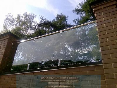 Ограждения со стеклом для террасы